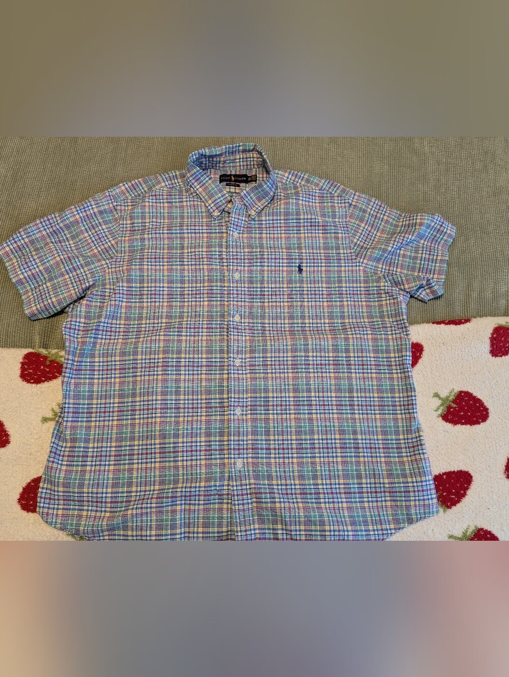 Polo Ralph Lauren Classic Fit Multicolor Plaid Button Short Sleeve Shirt XXL